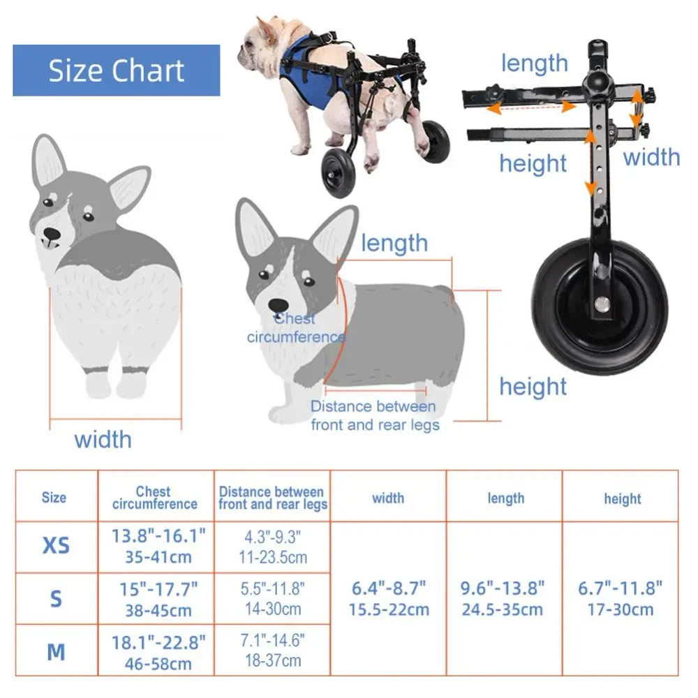 Adjustable Pet Mobility Wheelchair