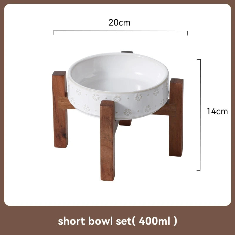 Elevated Ceramic Pet Bowl Set