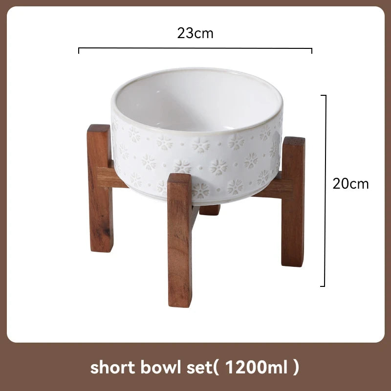 Elevated Ceramic Pet Bowl Set