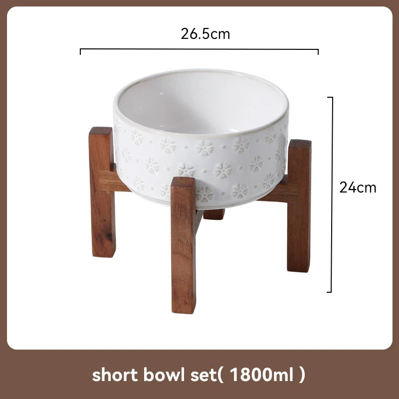 Elevated Ceramic Pet Bowl Set