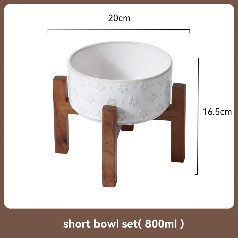Elevated Ceramic Pet Bowl Set
