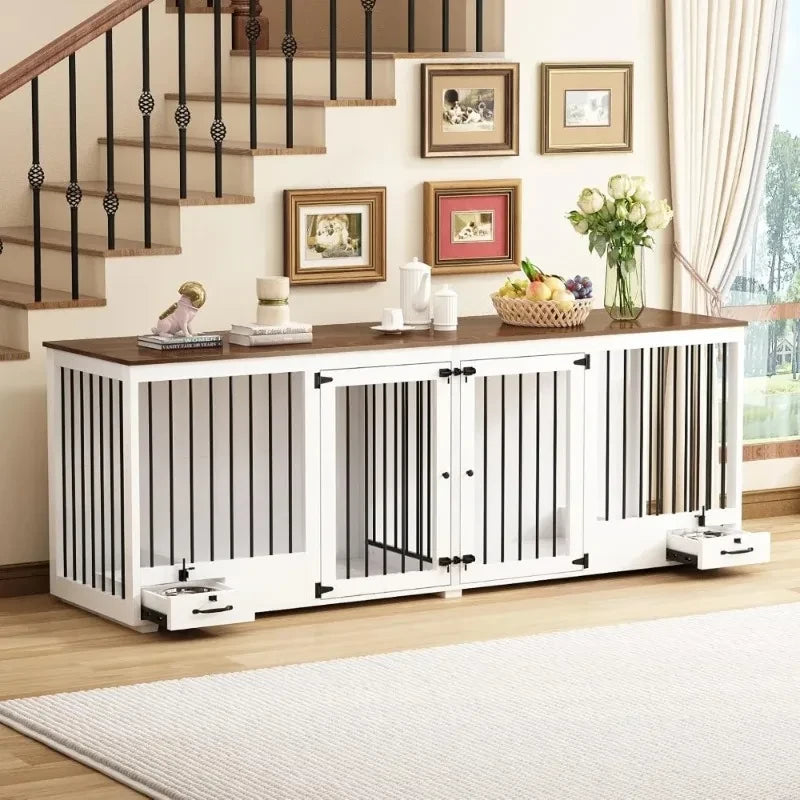 Furniture Style Dual Dog Crate