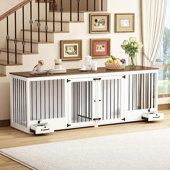 Furniture Style Dual Dog Crate